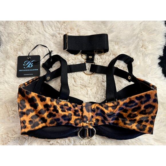 RARE🔥 Honey Birdette CHASTITY🐆🖤 Jaguar Bra 30G - Picture 3 of 5
